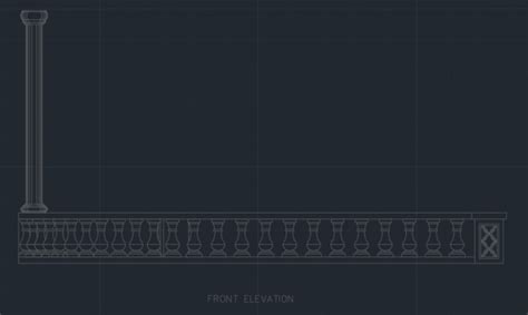 Baluster Set For Balcony 00001 Dwg Drawing Thousands Of Free Cad Blocks