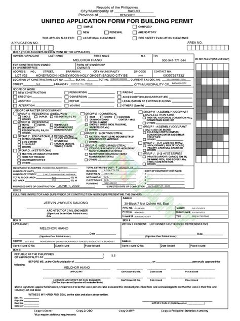 Building Permit Form | PDF | Buildings And Structures