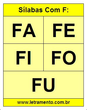 Letramento Fa Fe Fi Fo Fu Atividades Para Alfabetiza O Usando