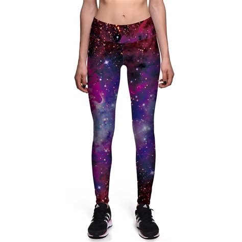 Sexy Women Leggings 2018 Women Galaxy Purple Leggings Space Printed