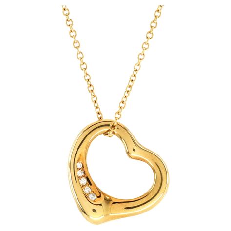 Tiffany And Co Elsa Peretti Open Heart Pendant Necklace 18k Rose Gold