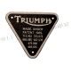 Badge Carter Distribution T120T140 T100 Triumph 704016