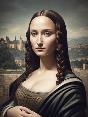 Premium Free Ai Images Mona Lisa Beautiful Modern Eating Slize Of