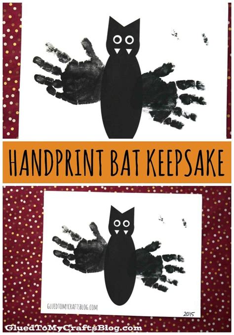 Handprint Bat Keepsake For Halloween | Halloween preschool, October ...