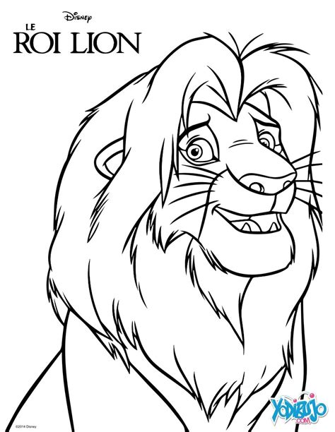 Dibujos para colorear simba, el rey león - es.hellokids.com