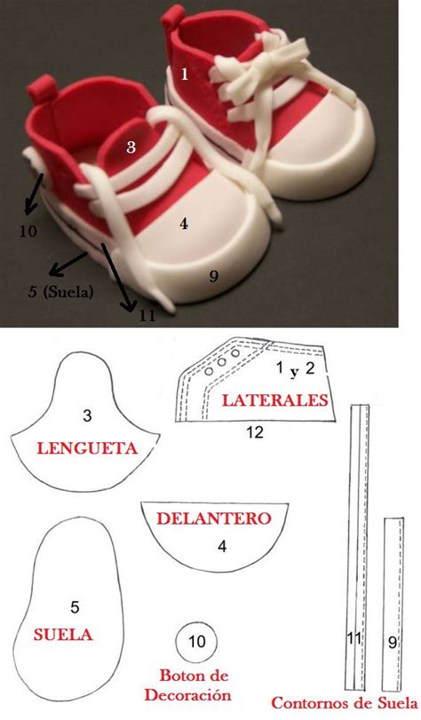 MOLDES PARA ZAPATOS EN FONDANT Zapatos Goma Eva Patrones De Zapatos