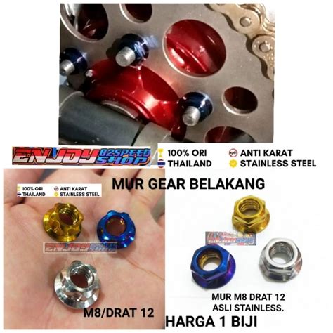 Jual Mur Gear Mur Gir Belakang Mur Drat Ninja R Ss Rr Fu Supra