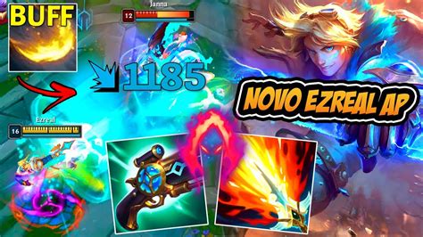 O NOVO EZREAL FULL AP TÁ MUITO FORTE OS BUFFS NA ULT LEAGUE OF