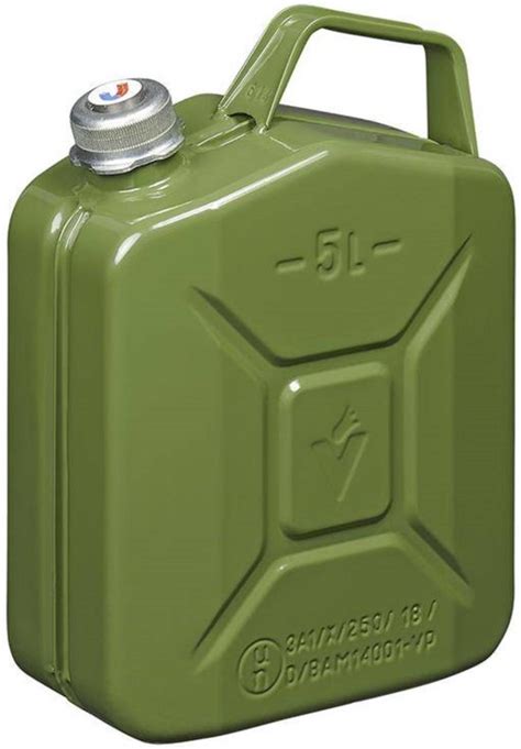 Pro Plus Jerrycan Liter Metaal Groen Met Magnetische Schroefdop