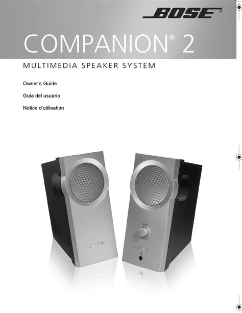 BOSE COMPANION 2 OWNER'S MANUAL Pdf Download | ManualsLib