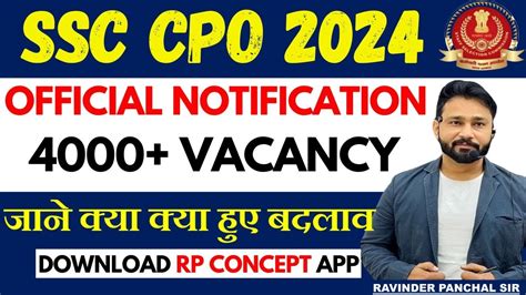 SSC CPO कस कर तयर 4187 VACANCY DETAIL ssc cpo notification