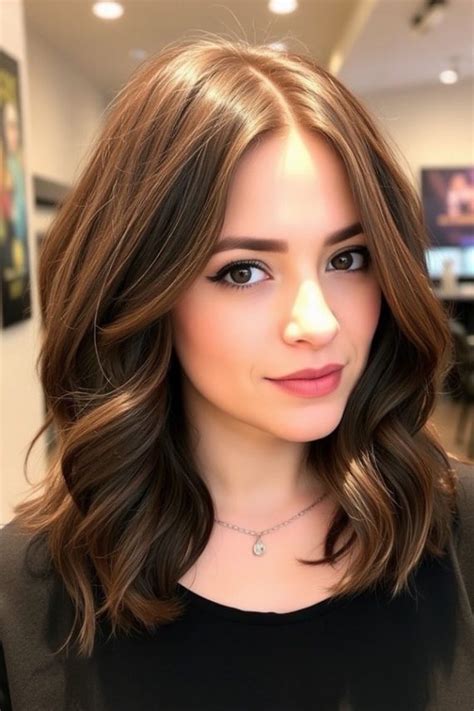 Wavy Lob Haircuts For Effortless Glamour Classic Brunette Long Bob