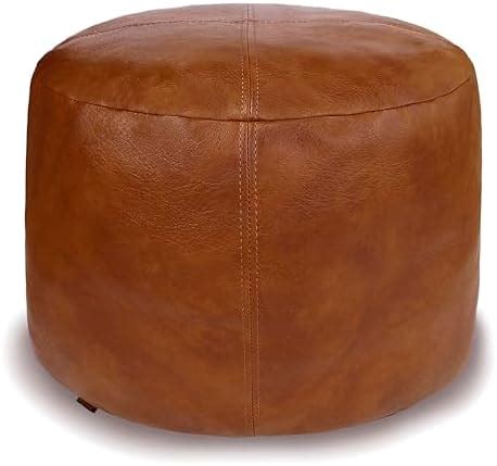 Amazon Riseon Unstuffed Boho Handmade Faux Leather Moroccan Pouf