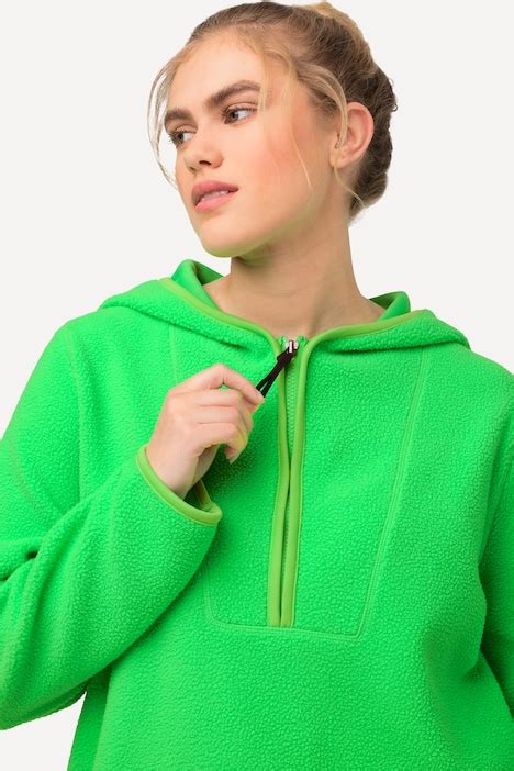 Long Sweat Shirt Capuche En Polaire Boucl E Fermeture Glissi Re