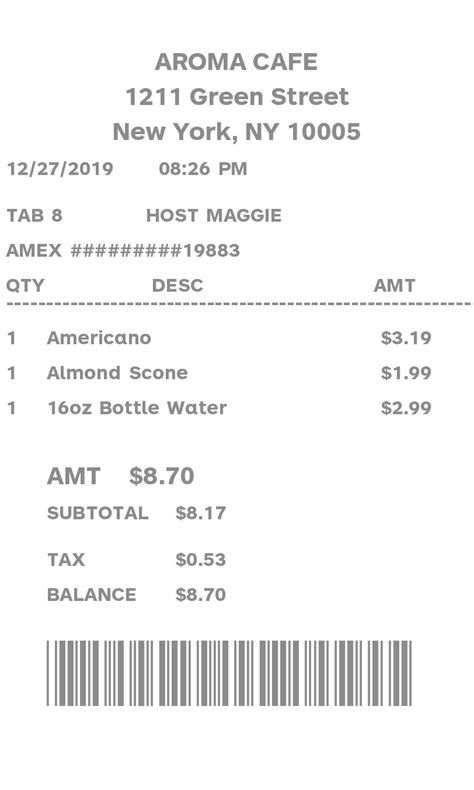 Store POS Receipt Generator