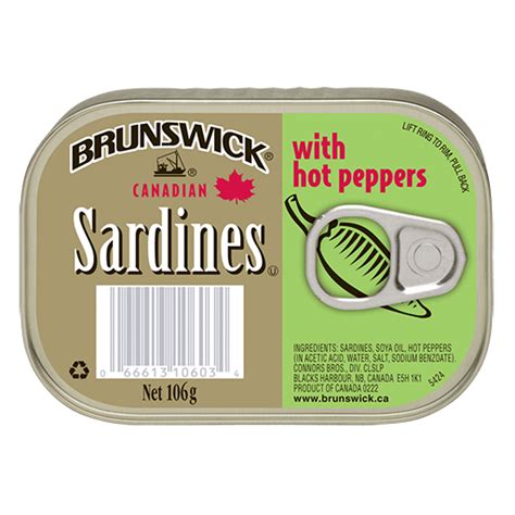 Brunswick Sardines With Hot Peppers G Brunswick Seafood