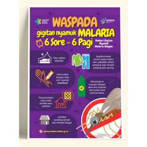 Jual Poster Waspada Gigitan Nyamuk Malaria Shopee Indonesia