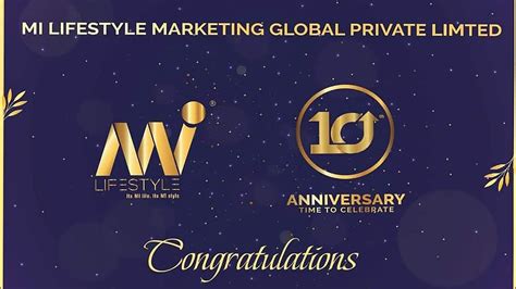 MI LIFESTYLE MARKETING GLOBAL PVT LTD 10th Anniversary Promo Video