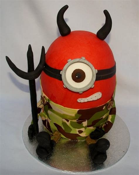 "Devil" Minion - cake by Monique Snoeren - CakesDecor