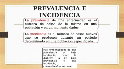 Diferencias entre incidencia y prevalencia en epidemiología