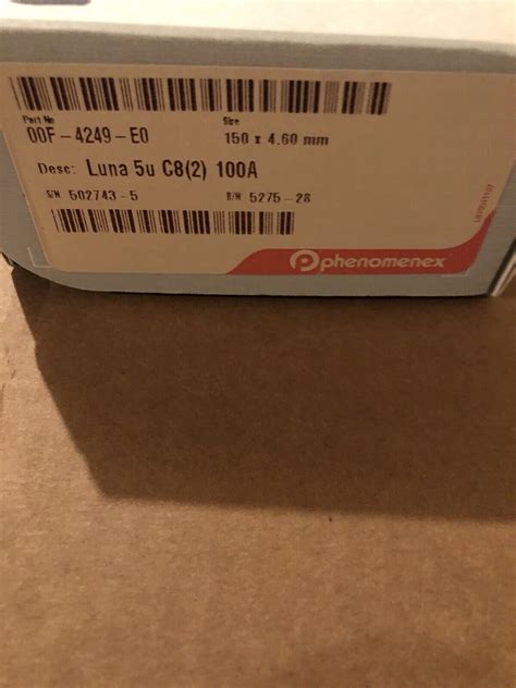 New Hplc Column Phenomenex Luna C8 2 5u Grelly Usa