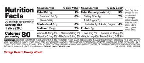 White Wheat Bread Nutrition Facts - Nutrition Ftempo