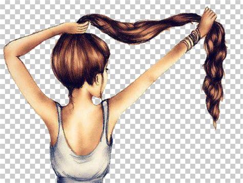 Drawing Long Hair Woman Hairstyle PNG, Clipart, Arm, Art, Back, Bangs ...