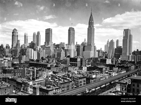 New York New York C 1930 New York Skyline With The Chrysler Building