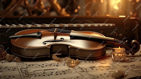 Premium Photo | Musical instrument violin background generated by AI