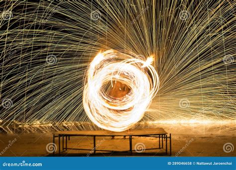 Steel wool burning stock photo. Image of danger, fireworks - 289046658