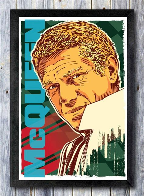 Steve McQueen poster Steve McQueen wall art Steve McQueen | Etsy