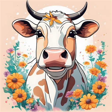 Premium AI Image | Farmer Cow Clipart