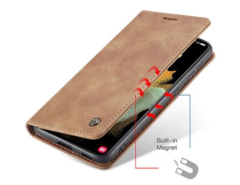 Caseme Samsung Galaxy S Ultra Soft Slim Magnetic Flip Leather Wallet