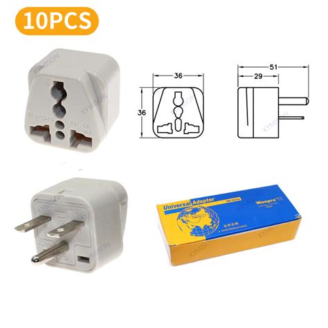 10pcs Wonpro North American Nema 6 15 Travel Adapter Wa 18 Universal Socket Oulet To Us Canada