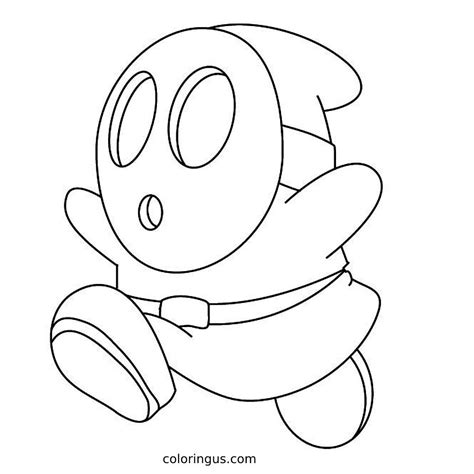 Mario Kart Shy Guy Coloring Page