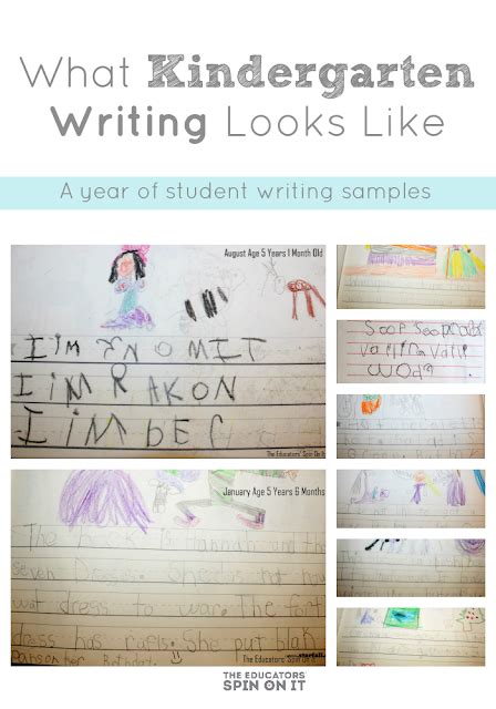 What Kindergarten Writing Looks Like A Year Of Student Samples The