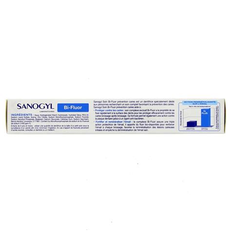 Dentifrice Soin Bi Fluor Pr Vention Caries Ml Sanogyl