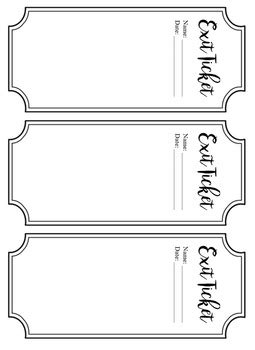 Exit Card Template | Master Template