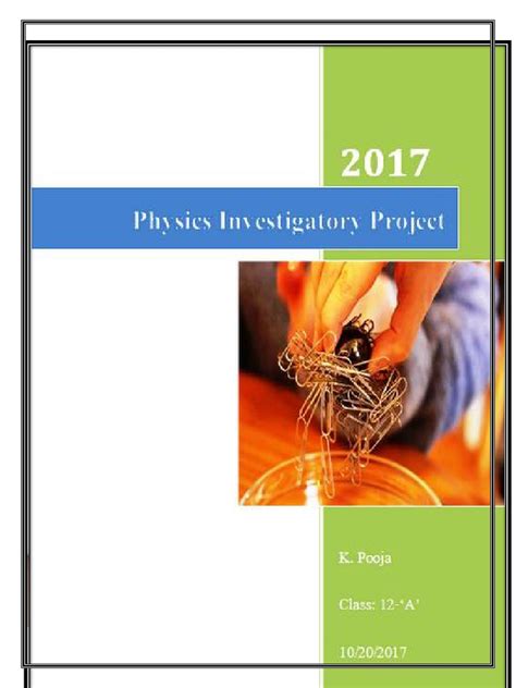 Physics Investigatory Project Magnetism 1 Pdf Magnet Magnetism