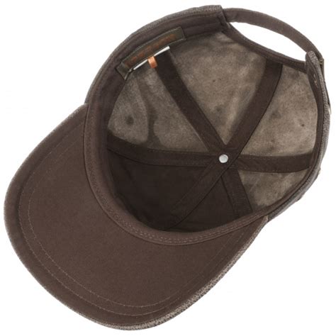 Casquette Baseball Cuir Liberty Marron Stetson Achat Casquette Cuir