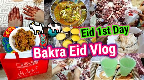 Bakra Eid Vlog First Time Qurbani Live Dekhi Eid St Day