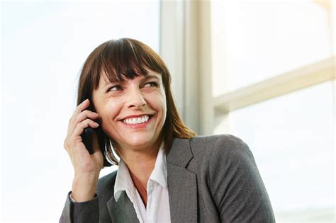 Premium Photo Beautiful Business Woman On Professional Phone Call