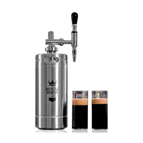 Royal Brew Nitro Cold Brew Coffee Keg 128 Oz Stainless Steel Royal Kitchen Co Touch Of