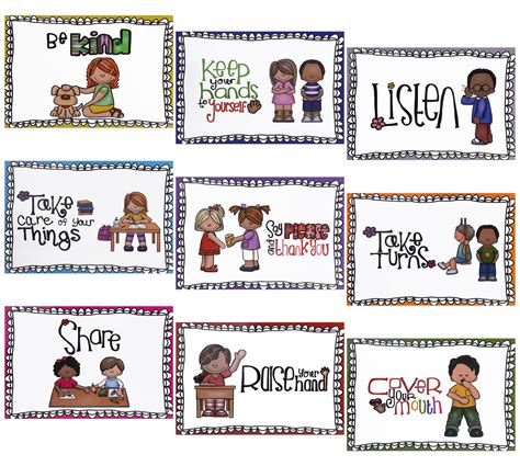 Buy Alpurple 9 Pcs A4 Classroom Rules S Preschool Class Rules Classroom Rules Behavior