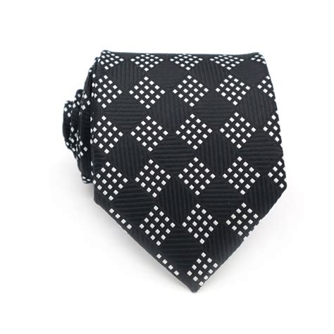 Luxury Mens Tie Cm Color Black Striped Solid Floral Paisley Silk