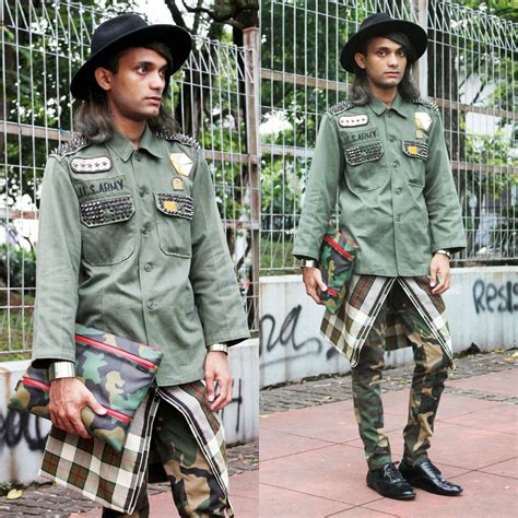 rebel  town  army indonesia fashion week  outfit day