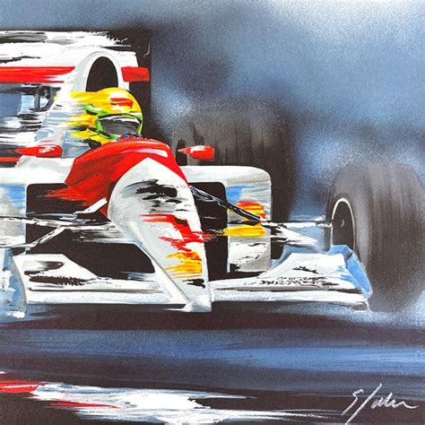 Ayrton Senna Le X Lithograph By Victor Spahn Pa Pristine Auction