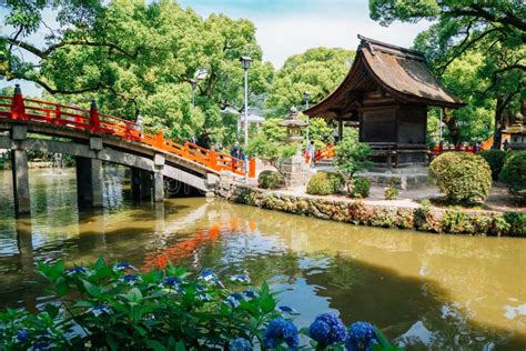 Dazaifu Tenmangu Shrine in Fukuoka, Japan Stock Photo - Image of garden ...