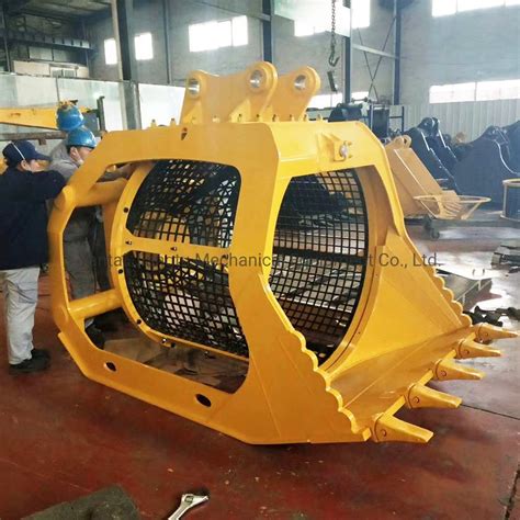 Excavators Hydraulic Rotary Sift Screening Buckets For 5 8 Ton