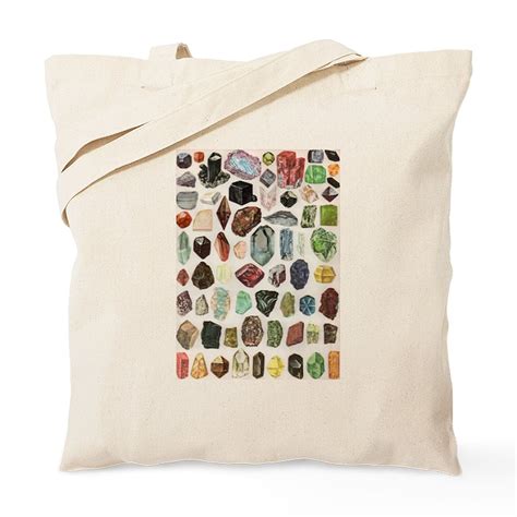 Cafepress Vintage Geology Rocks Gemstones Tote Bag Natural Canvas Tote Bag Cloth Shopping